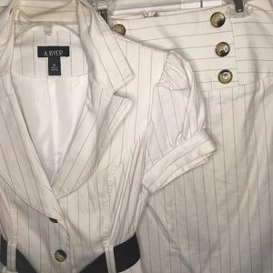 A. Byer Cream Professional Suit